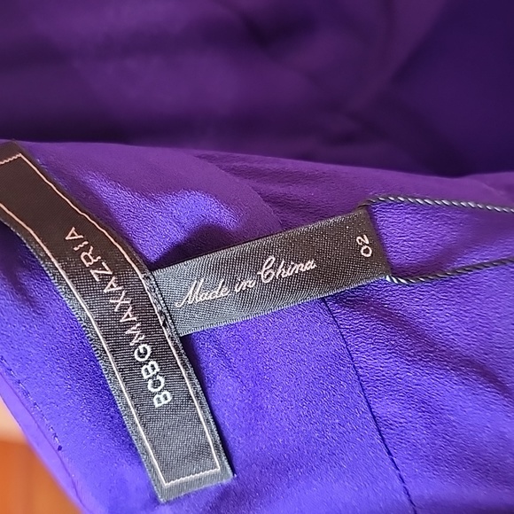 NWT BCBGMAXAZRIA Long Gown Dress with Jeweled Necklace size 2 purple 💜 color - Picture 11 of 15